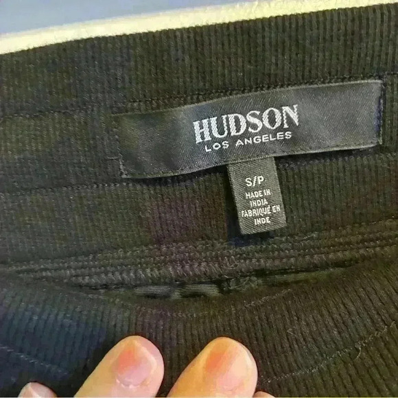 HUDSON Los Angeles Black Velvet Gold Striped‎ Joggers Size small - Picture 10 of 10